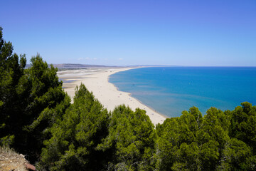 Leucate coast south french in Catalonia Languedoc Roussillon in France