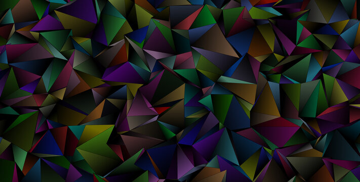 3d Triangles, abstract  background. Design wallpaper.