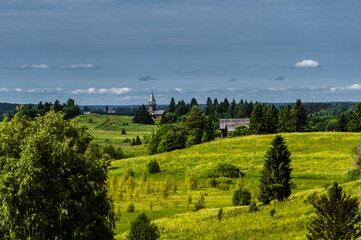 Kizhi Island, Russia. Ancient wooden religious architecture