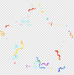 ribbon serpentine tinsel red spiral color curly