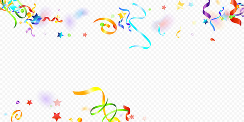 ribbon spiral confetti carnival color shine gift