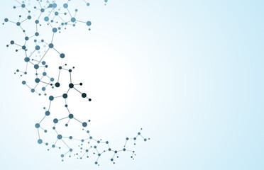 data medical network molecule background.