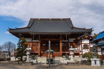 常楽寺の本堂【河越氏館跡・上戸陣跡】／日本埼玉県川越市
