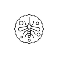 Dengue fever virus mosaic icon. High quality black vector illustration.