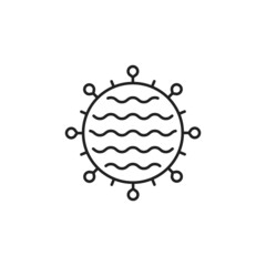 Influenza virus icon. High quality black vector illustration.