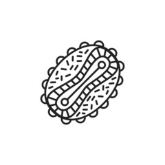 Smallpox virus icon. High quality black vector illustration.
