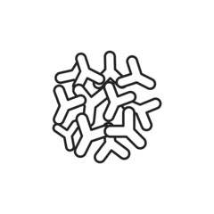 Fototapeta premium Bifidobacteria icon. High quality black vector illustration.