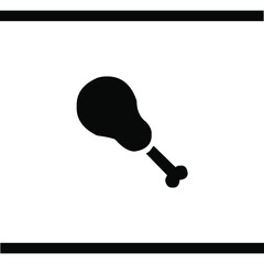 Meat leg icon vector Illustration. Meat leg icon image. Simple element illustration. Meat leg symbol design. Isolated on White Background.