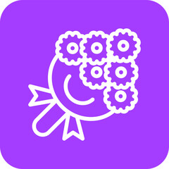 Bouquet Vector Icon Design Illustration