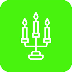 Candle Vector Icon Design Illustration