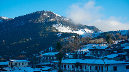 winter mountain covered with snow