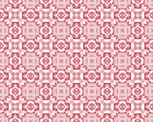 Abstract pattern with geometric elements, soft red and shades of pink. Seamless vector pattern