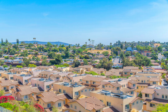 High Angle View Of Houses In San Marcos, San Diego, California