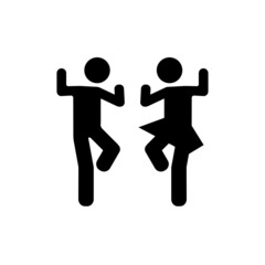 dancing couple icon. Element of party icon for mobile concept and web apps. Detailed dancing couple icon can be used for web and mobile