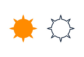 Sun set icon. vector image in flat modern style