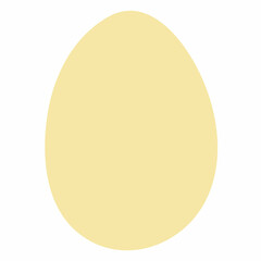 Silhouette of a yellow Easter Egg. Hand drawn isolated vector element. Illustration on a transparent background