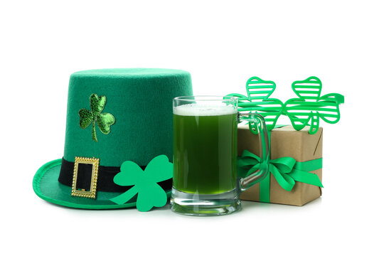 St.Patrick's Day accessories isolated on white background