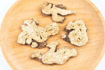 A plate of Chinese herbal medicine