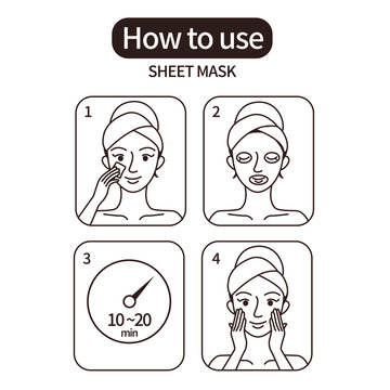 how to use sheet mask icon vector image.