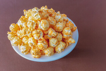 Close-ups of cheddar cheese flavor on a plate
