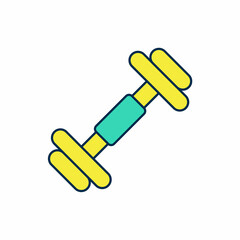Filled outline Dumbbell icon isolated on white background. Muscle lifting, fitness barbell, sports equipment. Vector