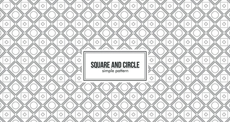 pattern combination of squares and circles
