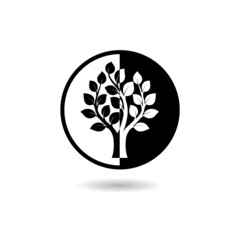 Decorative Tree Logo icon with shadow