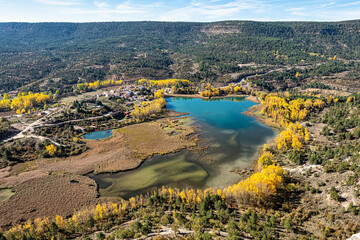 The Una lagoon, a lagoon located in the town of Una, in the province of Cuenca, Castilla La Mancha, Spain