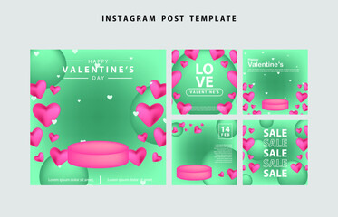 happy valentines day love social media set pattern wallpaper background flyer poster event label backdrop modern vector design sale holiday love heart wedding icon romance space 