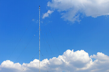 A beautiful shot of a longwave radio mast