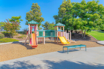 Small playground in a park at San Diego, California