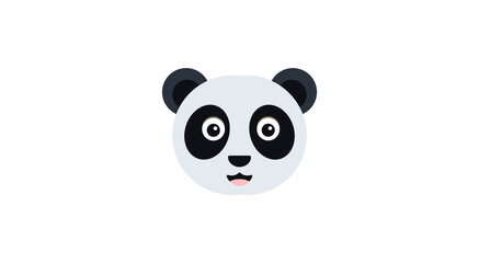 Cute Panda Face Vector Icon