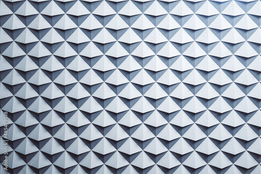 Poster Abstract gray triangular texture. Technology and geometry concept. 3D Rendering.