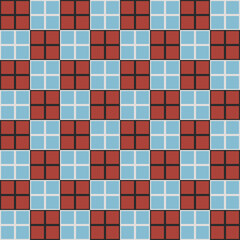 Checker tile wallpaper pattern. Vector.