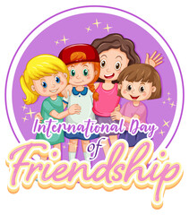 International Day of Friendship banner with children group