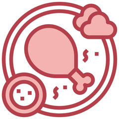 PEKING DUCK red line icon,linear,outline,graphic,illustration