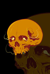 Skull vector illustration hand drawing