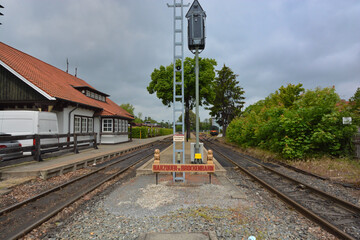 Fototapeta na wymiar Wernigerode, Germany - train station in Wernigerode. Brockenbahn in the Harz Mountains. Saxony-Anhalt, Germany