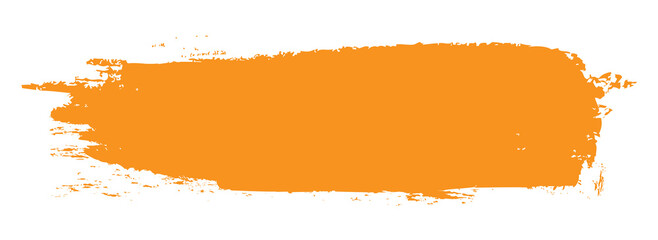 Fototapeta premium Orange brush stroke isolated on white background. Trendy brush stroke vector for orange ink paint, grunge backdrop, dirt banner, watercolor design and dirty texture. Brush stroke vector