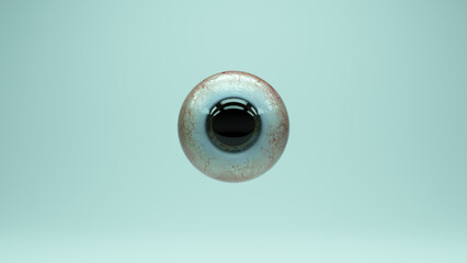 Eyeball Human Iris Cornea Pupil Dilation Anatomy Vision Reflection 3d illustration render