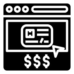 CREDIT CARD glyph icon,linear,outline,graphic,illustration