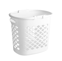 Plastic basket on white background