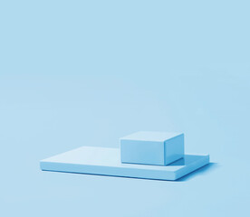 Blank mini podium for product display on background