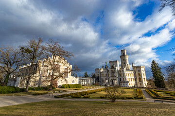 Fototapeta premium View on Castle Hluboka nad Vltavou. Czechia.
