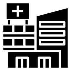 Fototapeta premium HOSPITAL BUILDING glyph icon,linear,outline,graphic,illustration