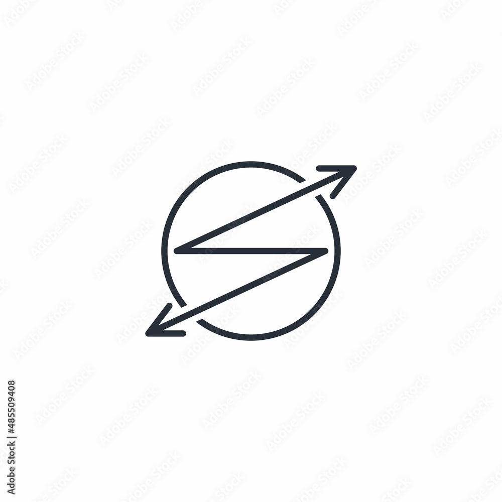 Poster movement up and down. vector linear icon isolated on white background.
