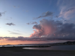 Naklejka na ściany i meble Sunset Beach Sky Background