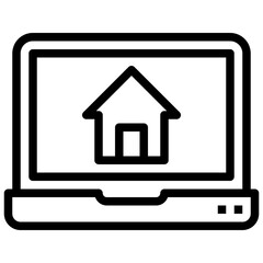 HOME line icon,linear,outline,graphic,illustration