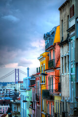Obraz premium Colorful Facades of Houses in Lisbon, Portugal