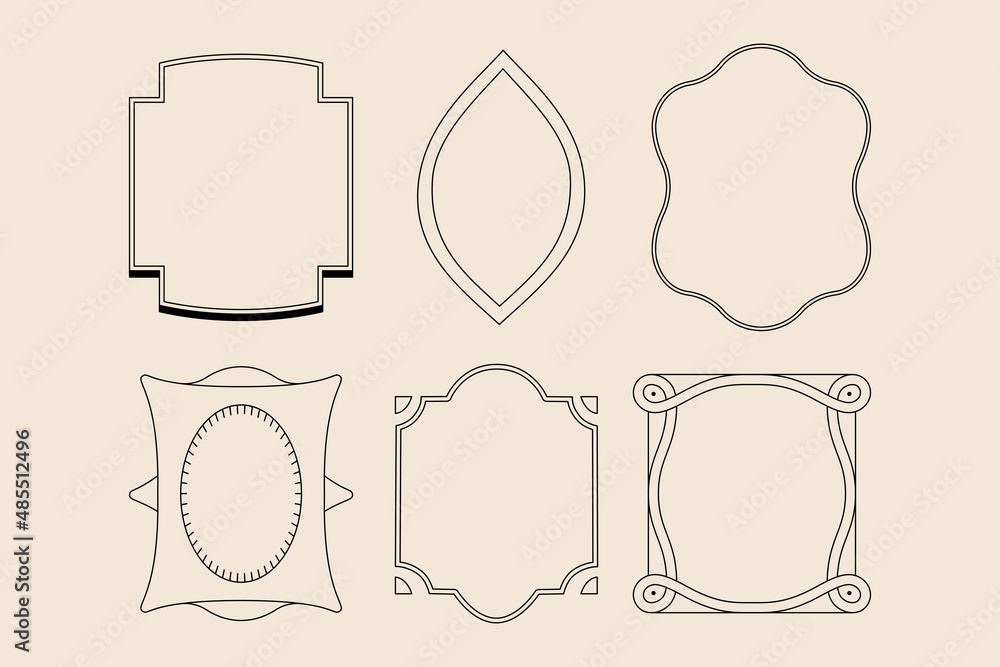 Poster Vector logo design template  - abstract vintage badge and emblem with copy space for text, simple minimalistic background